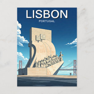 Lissabon Portugal Monument van de Discoveries Briefkaart