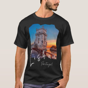 Lissabon Portugal Portugese souvenirs Belem Tower T-shirt