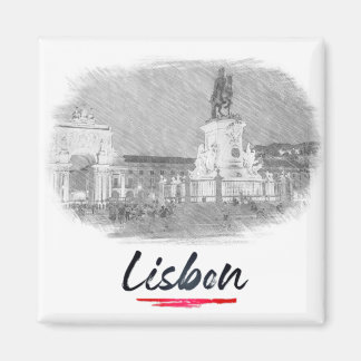 Lissabon - Portugal - Praça do Comércio Magneet