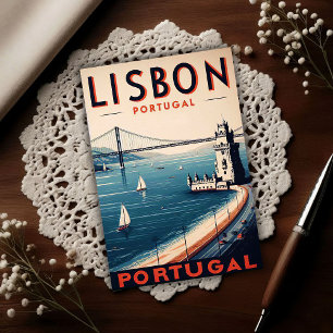 Lissabon Portugal Reis Vintage Briefkaart