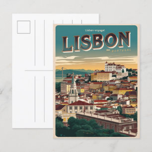 Lissabon Portugal reisgeschenken en souvenirs Briefkaart
