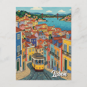 Lissabon Portugal Reizen Briefkaart
