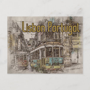Lissabon Portugal Reizen Briefkaart