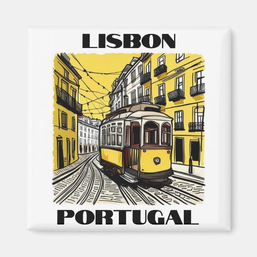 Lissabon, Portugal - Reizen - Magnet Magneet (Voorkant)