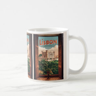  Lissabon Portugal Reizen, raam uitzicht geschenke Koffiemok