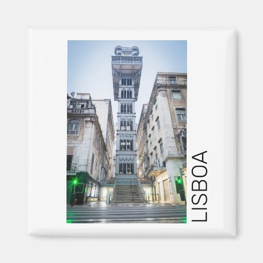 Lissabon Portugal Retro Elevator Holiday Souvenir Magneet (Voorkant)