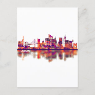 Lissabon Portugal Skyline Uitnodiging Briefkaart