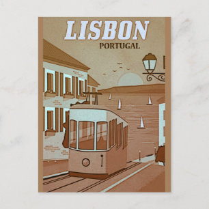 Lissabon Portugal Style Travel Briefkaart