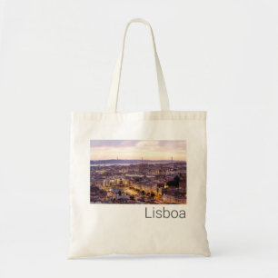 Lissabon Portugal Sunset Skyline Cityscape Souveni Tote Bag