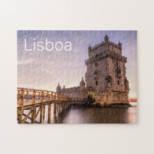 Lissabon Portugal Torre de Belém Sunset Holiday Legpuzzel