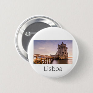 Lissabon Portugal Torre de Belém Sunset Holiday Ronde Button 5,7 Cm