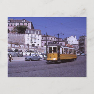 Lissabon Portugal Tram 1962 Briefkaart