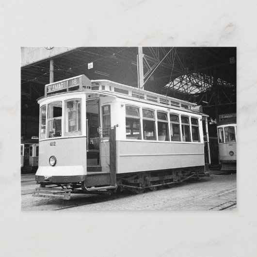 Lissabon Portugal Tram 1969 Briefkaart (Voorkant)