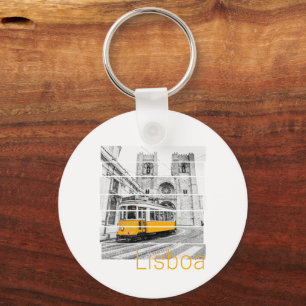 Lissabon Portugal Vakantietram Souvenir Sleutelhanger