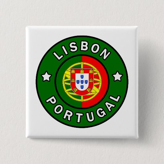 Lissabon Portugal Vierkante Button 5,1 Cm (Voorkant)
