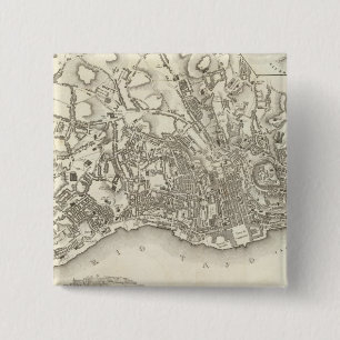 Lissabon, Portugal Vierkante Button 5,1 Cm