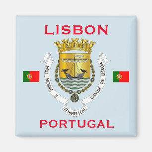 Lissabon - Portugal - Wapenmunt Magnet Magneet