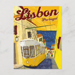 Lissabon- Portugalbriefkaart voor reizen Briefkaart