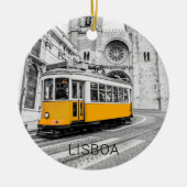Lissabon Retro Tram Portugal Streetcar Keramisch Ornament (Voorkant)