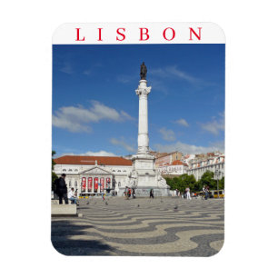 Lissabon Rossio Square fridge magnet Magneet