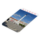 Lissabon Rossio Square fridge magnet Magneet (Linkerzijde)