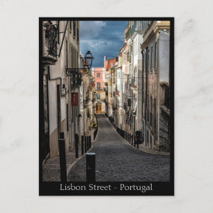 Lissabon Street, Portugal Briefkaart