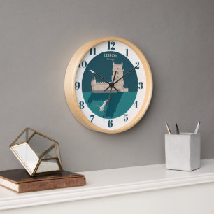 Lissabon Tower van Belem in het klassieke postermo