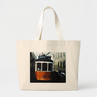 Lissabon-tram Grote Tote Bag