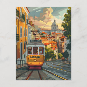 Lissabon Tramlijnen: Navigeren door de skyline van Briefkaart