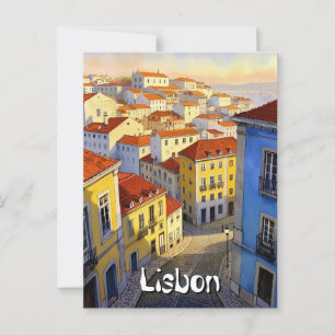 Lissabon Travel briefkaart