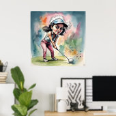 Lissage D'Un Tir - Grande Impression D'Art Golf (Bureau à domicile)