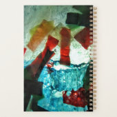 Lisse bleu abstrait planner, motif en plastique ca (Dos)