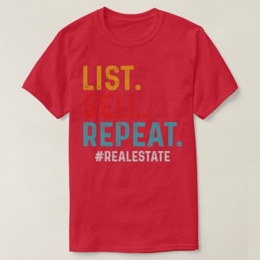 List Sell Repeat T-shirt (Design voorkant)