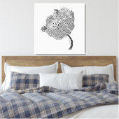 Listakora Bloem Canvas Print (Insitu (Slaapkamer))