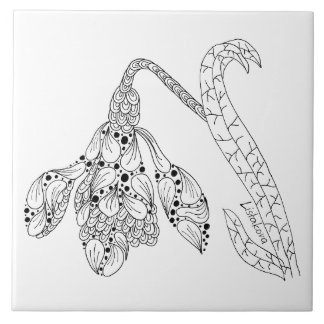 Listakora Flower Ceramic Trivet/Tile Tegeltje