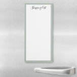 Liste d'achats de calligraphie moderne<br><div class="desc">Bloc-notes magnétique conçu sur mesure et au design simple et moderne.</div>