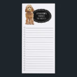 Liste d'achats Golden Honey Cockapoo<br><div class="desc">Des choses adorables pour aller chercher le Cockapou de Miel d'Or avec un cadre en tableau noir personnalisé avec votre nom.</div>