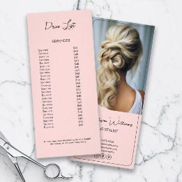 Liste de cheveux - Liste de prix moderne rose