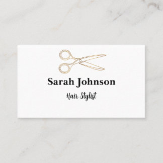 Liste de cheveux minimaliste Carte de visite de ty