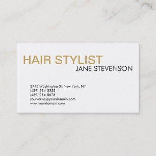 Liste de cheveux moderne Carte de visite professio