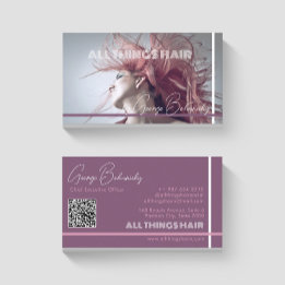 Liste de cheveux soufflé, Carte de visite de salon