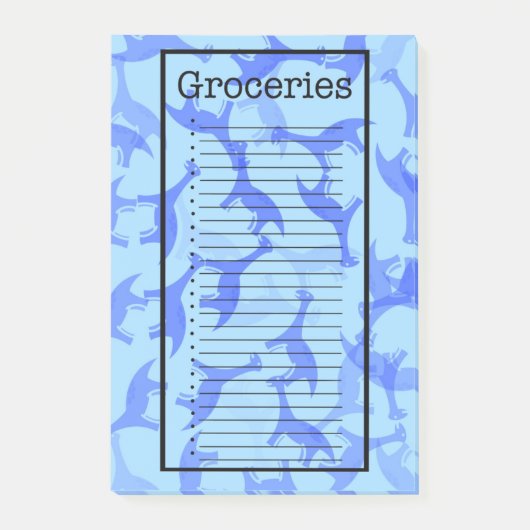 Liste de courses Post-it Dinosaures (Devant)