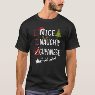 Liste de Noël T-Shirt Xmas Père Noël, gentil vilai