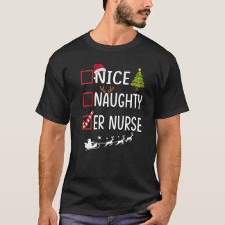 Liste de Noël T-Shirt Xmas Père Noël, Joli Cochon