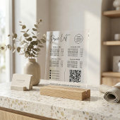 Liste de prix Code QR Site Web Réseaux Sociaux Ent