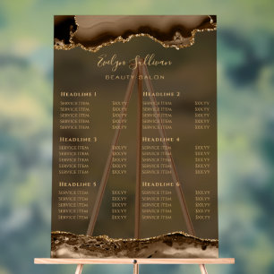 Liste de prix d'âge or Brown transparent