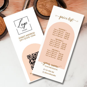 Liste de prix de logo de code qr rose d'arc modern