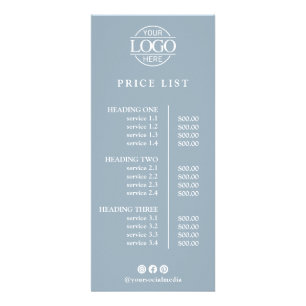 Liste de prix de logo d'entreprise personnalisé si