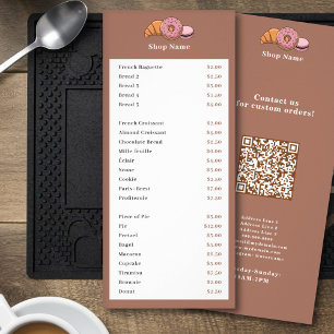 Liste de prix de pâtissier