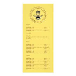Liste de prix des produits d'abeilles de miel d'or